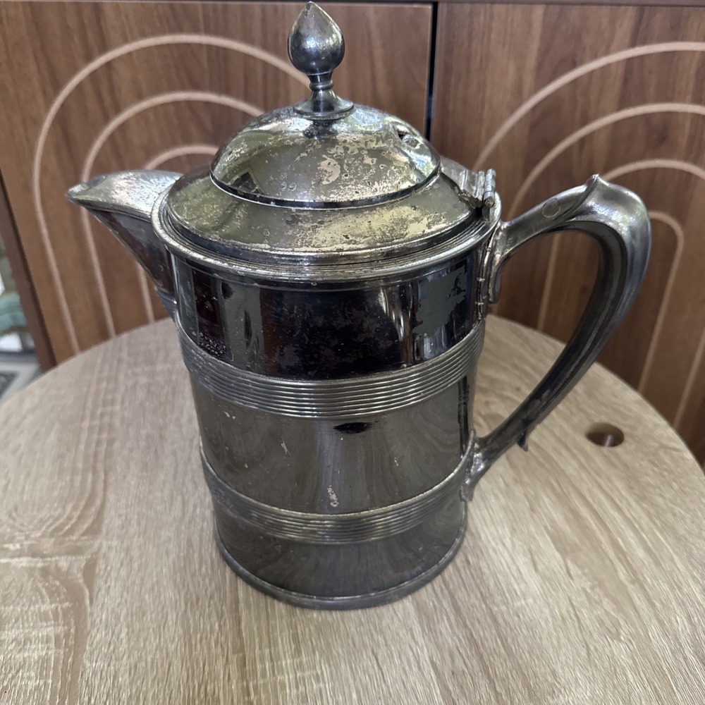 Essex Silver Co. Large Pitcher Natural Patina, Great Planter Idea